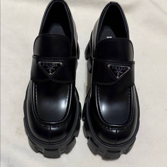 Prada Shoes - Prada Brushed leather Monolith loafers